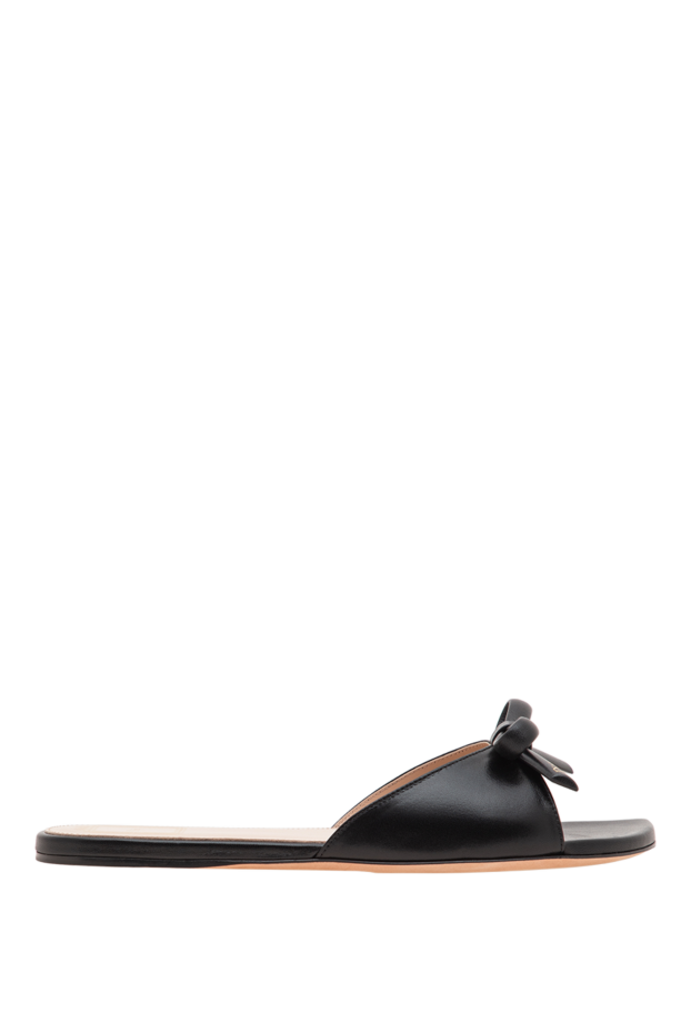 Dior women's black leather bow slide mules with a voluminous bow 197907 - photo 1