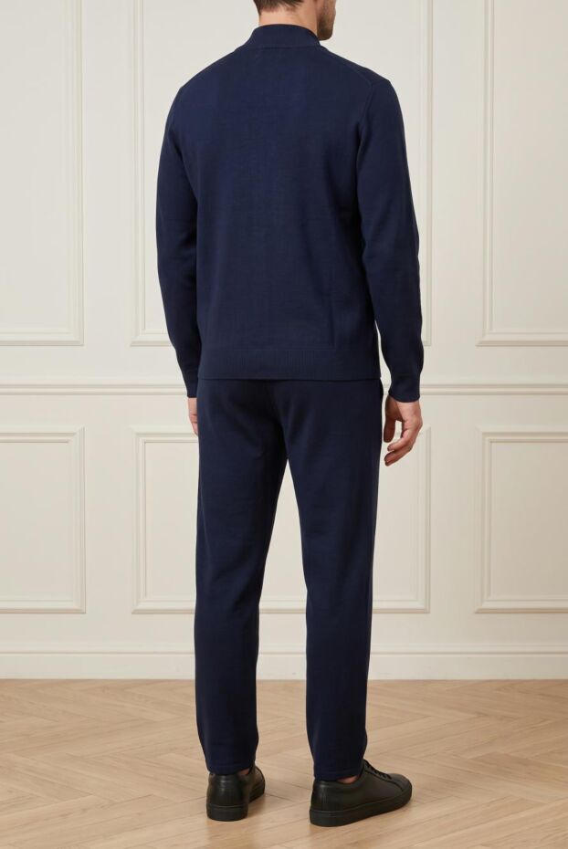 Zilli men's dark blue knitted suit with a stand-up collar 197943 - photo 2