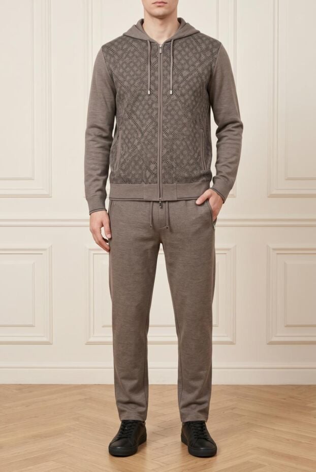 Zilli combined knitted suit with jacquard trim and hood 197945 - photo 1