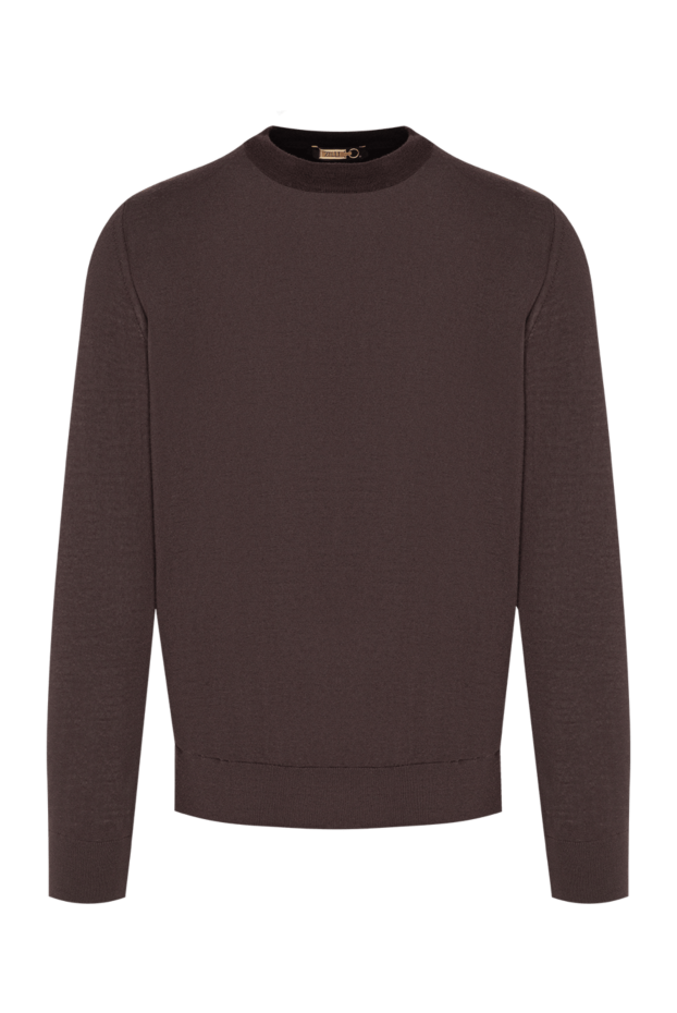Zilli men's cashmere and silk jumper with crocodile skin trim 197948 - photo 1