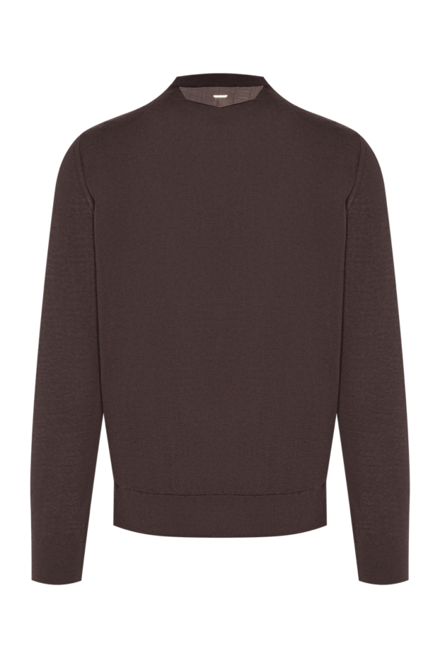 Zilli men's cashmere and silk jumper with crocodile skin trim 197948 - photo 3