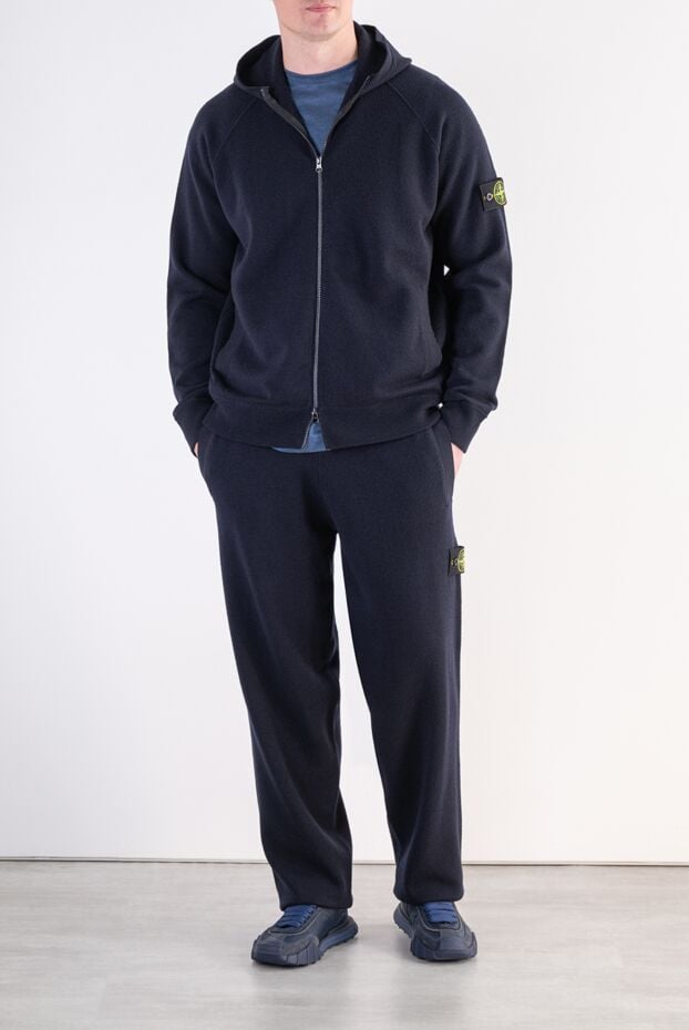 Stone Island wool knit suit with a hood and iconic patches 197950 - photo 2