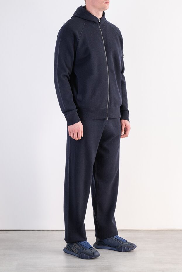 Stone Island wool knit suit with a hood and iconic patches 197950 - photo 3