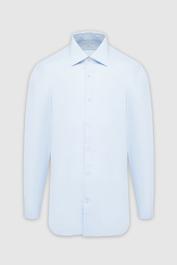 Kiton мужские сорочка из хлопка голубая мужская купить с ценами и фото 949404 - фото 1