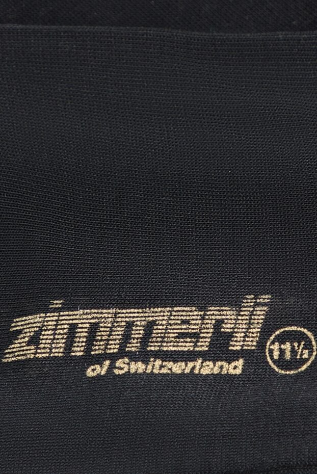 Zimmerli чорні чоловічі шкарпетки з гладкої бавовни з посиленою гумкою 953436 - фото 3