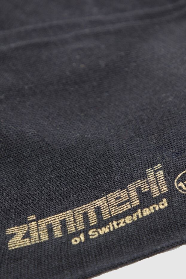 Zimmerli гладкі чоловічі шкарпетки чорного кольору зі швейцарської бавовни 953442 - фото 3