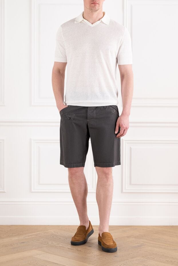 Dolce & Gabbana beige men's cotton shorts with decorative buttons 979105 - photo 2