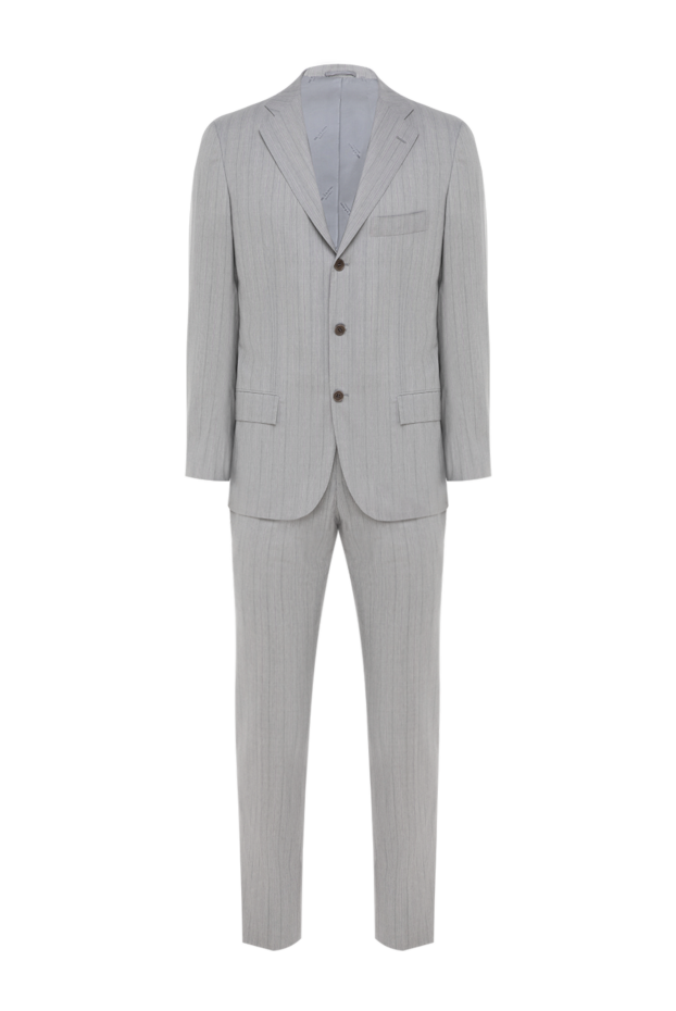 Kiton man men's wool suit, white buy with prices and photos 980276 - photo 1