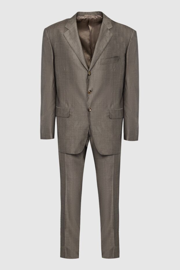 Belvest man men's suit made of wool and silk, brown buy with prices and photos 980421 - photo 1