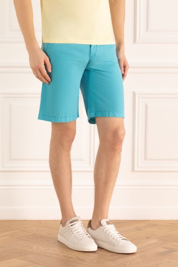 Armani blue cotton and polyester shorts for men 985505 - photo 3