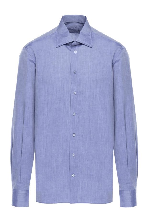 Van Laack мужские сорочка из хлопка синяя мужская купить с ценами и фото 985833 - фото 1