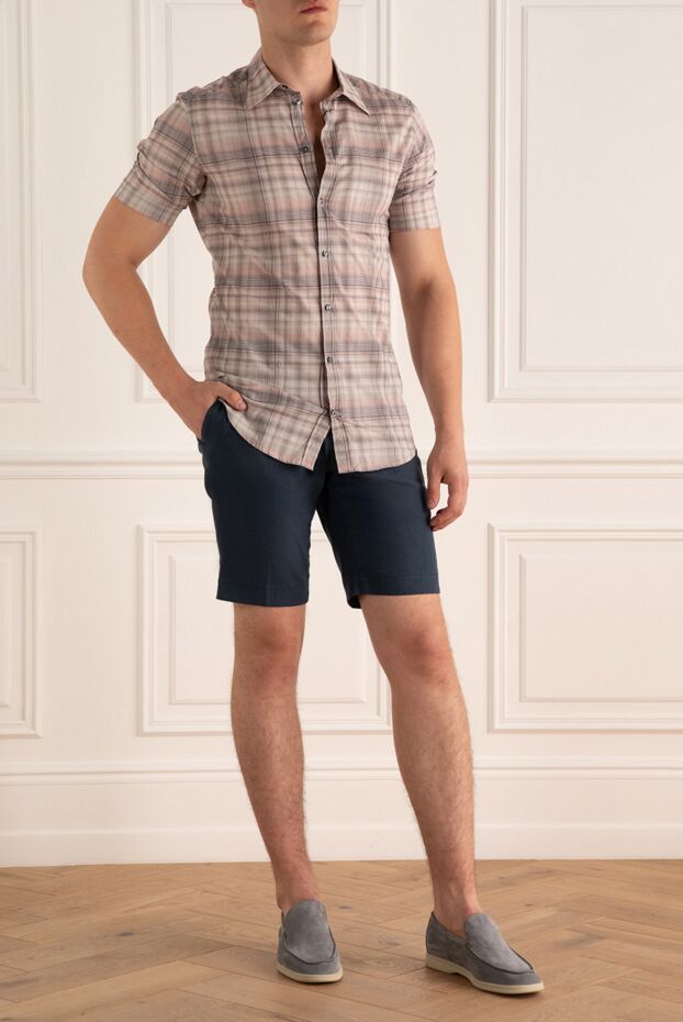 Dolce & Gabbana cotton shirt with short sleeves in pink and gray check 986139 - photo 2
