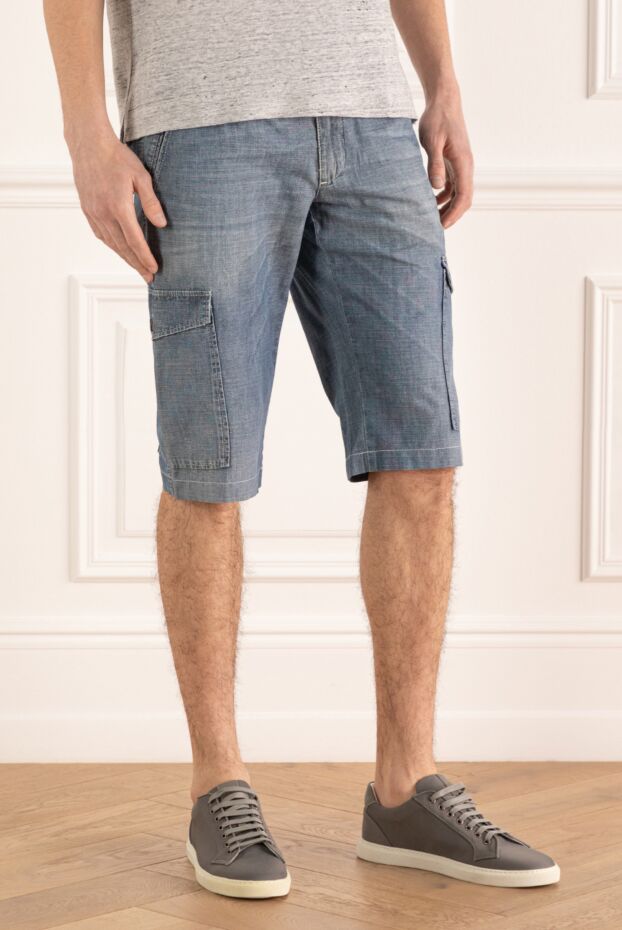 Dolce & Gabbana men's light blue cargo shorts with patch pockets 986190 - photo 3