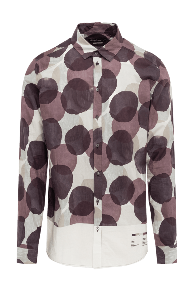 Dolce & Gabbana men's stylish shirt with large polka dots and white hem 986242 - photo 1