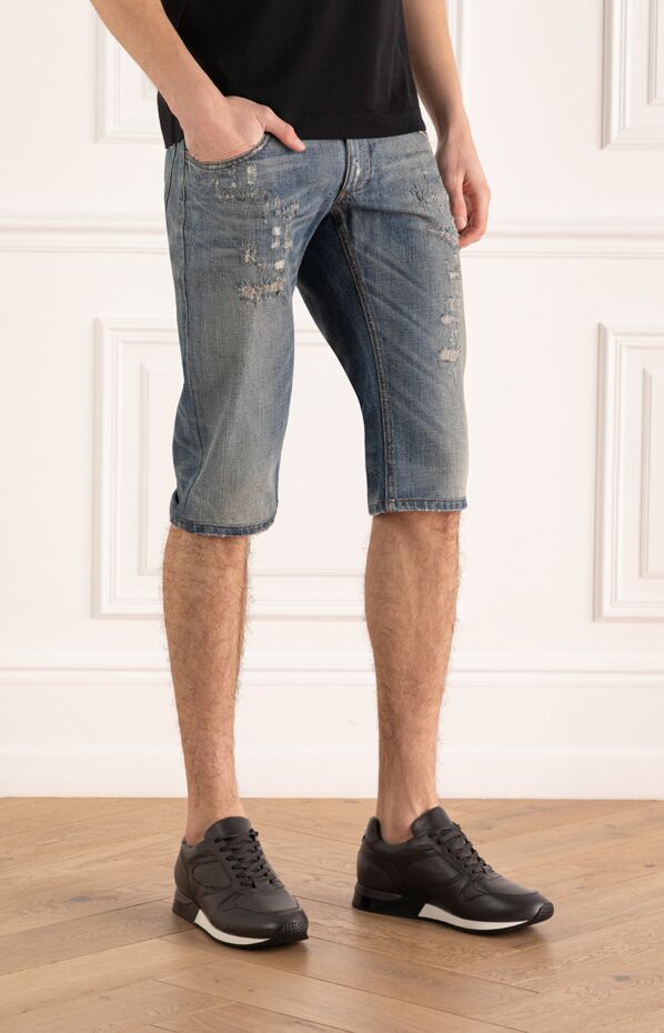 Dolce & Gabbana distressed effect denim shorts with decorative slits on the hips 986258 - photo 3