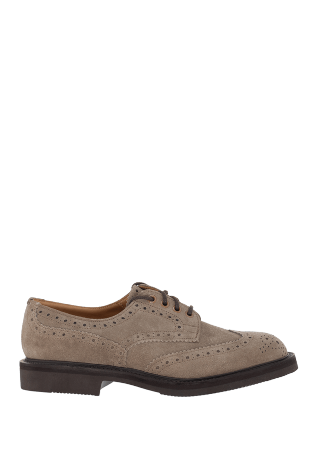 Tricker`s beige suede men's brogues for every day 991094 - photo 1