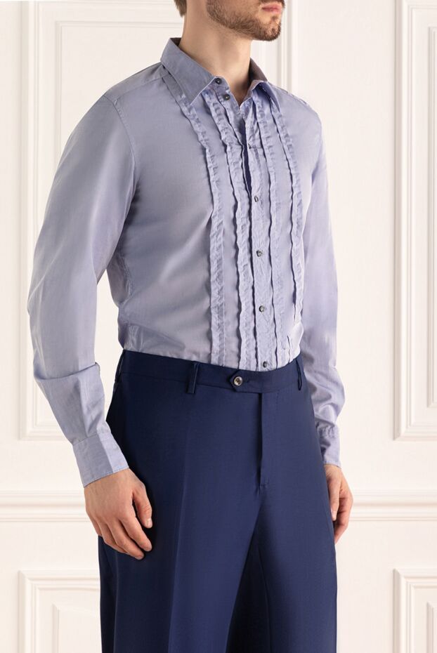 Dolce & Gabbana long sleeve cotton shirt with draped placket 994802 - photo 3