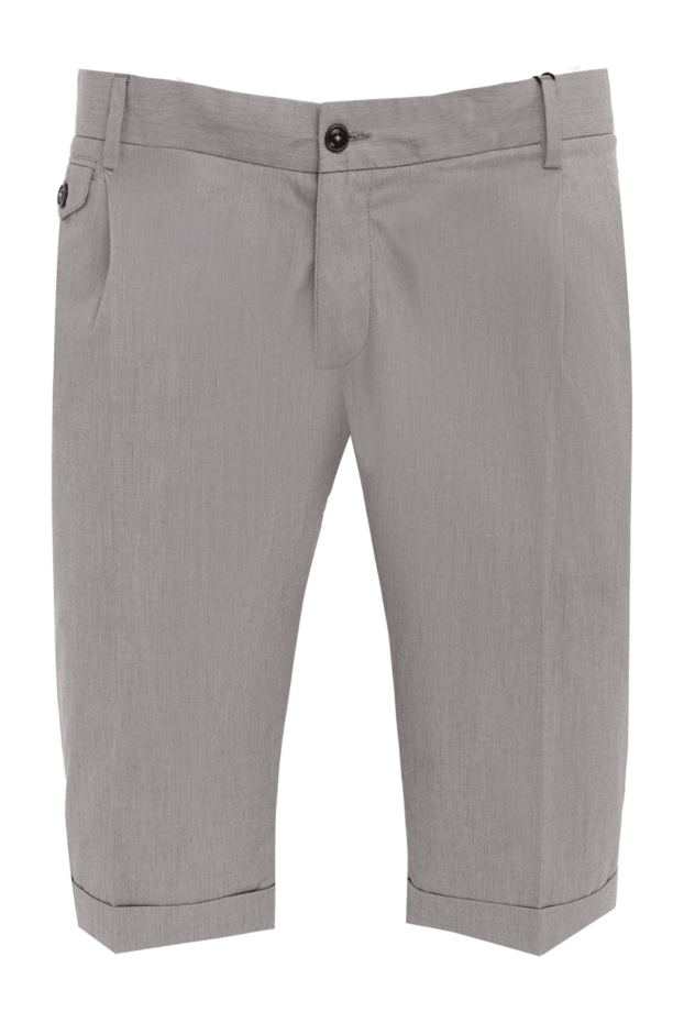 Dolce & Gabbana men's light gray cotton shorts with classic pleats 994913 - photo 1