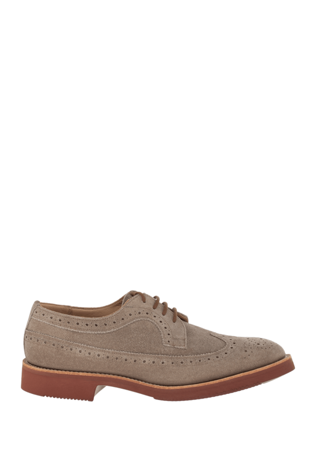 Tricker`s men's suede brogues beige with burgundy sole 995777 - photo 1