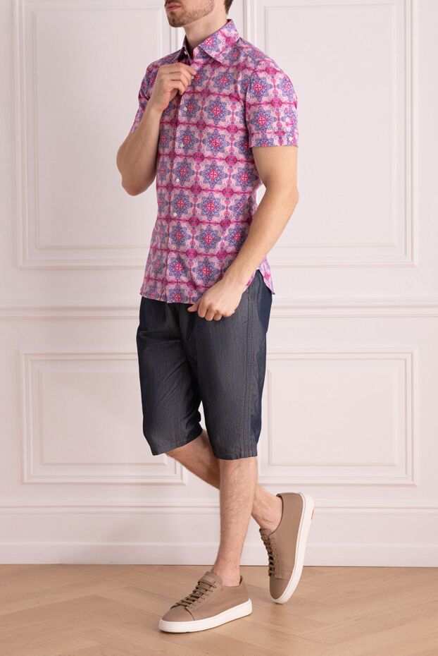 Dolce & Gabbana blue silk and cotton shorts for men 996483 - photo 2