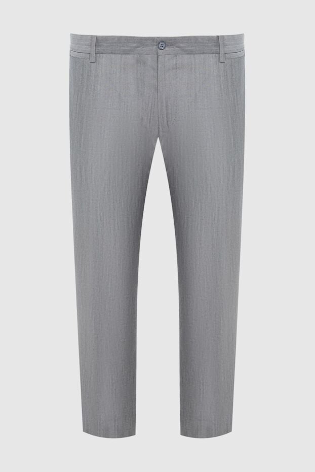 Dolce & Gabbana men's light gray trousers made of wool and silk 997010 - photo 1