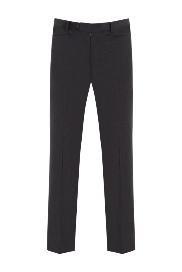 Gucci black microstructured fabric trousers with tapered legs and a clear crease 998929 - photo 1