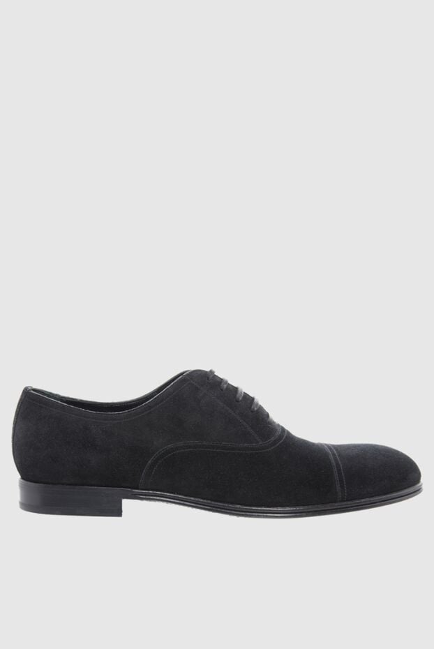 Dolce & Gabbana black suede oxford shoes for men with toe 999025 - photo 1