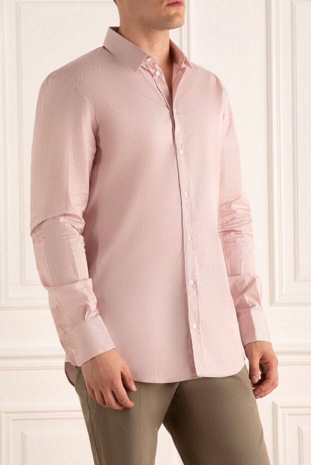 Dolce & Gabbana breathable cotton micro striped shirt with buttoned cuffs 999200 - photo 3