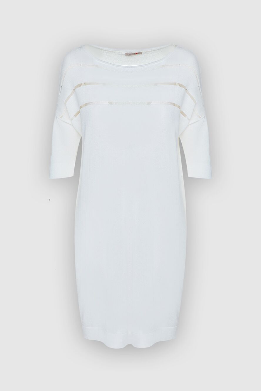 Casheart женские платье из вискозы и хлопка белое женское купить с ценами и фото 134566 - фото 1