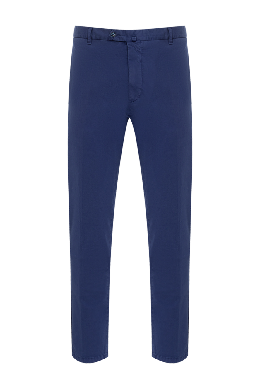 Lubiam man blue cotton pants for men 136990 - photo 1