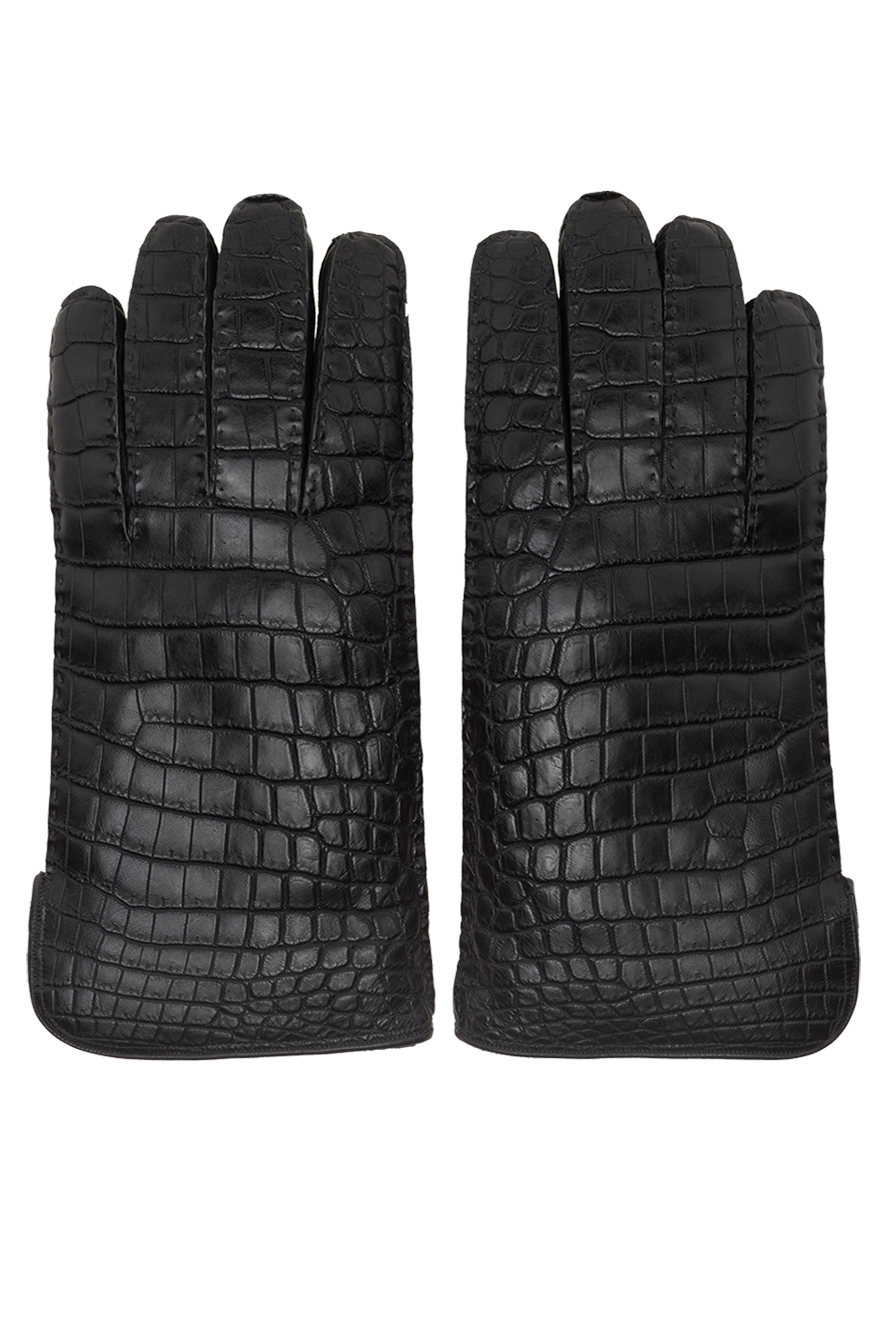 Vaccari чоловічі рукавички зі шкіри крокодила чорні чоловічі купити фото з цінами 138728
