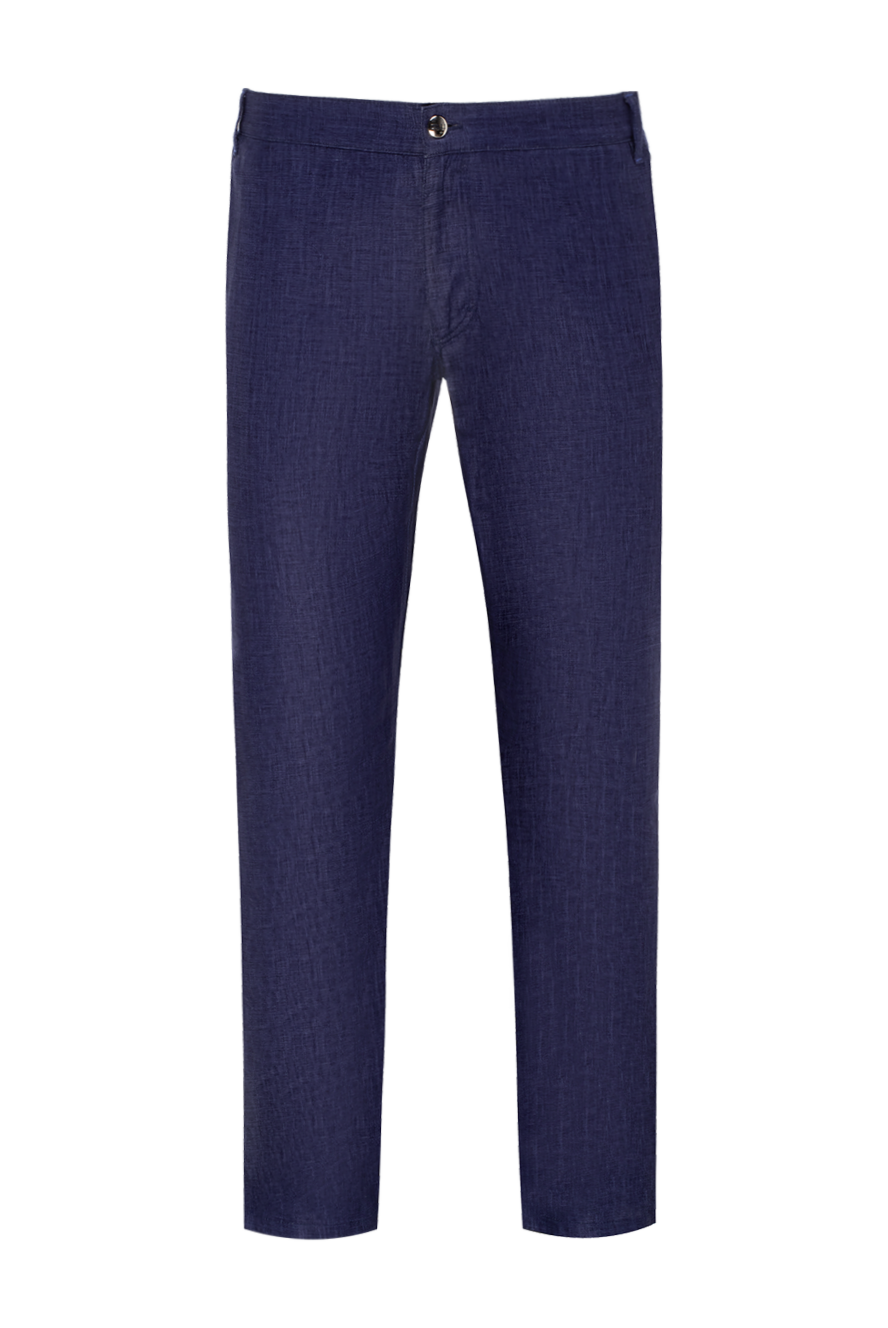 Zilli man men's blue linen trousers 152762 - photo 1