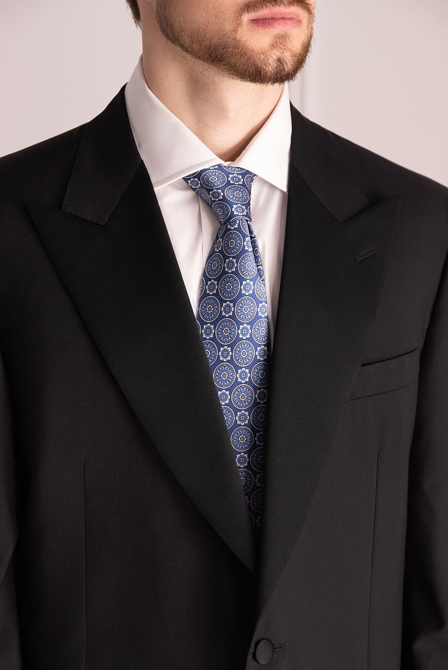 Corneliani чоловічі краватка з шовку синя чоловіча купити фото з цінами 153827