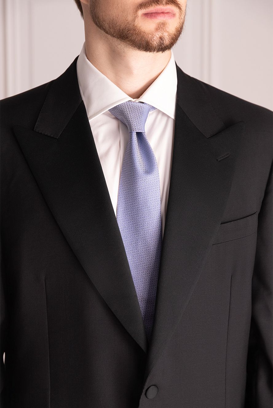 Corneliani чоловічі краватка з шовку блакитна чоловіча купити фото з цінами 153838