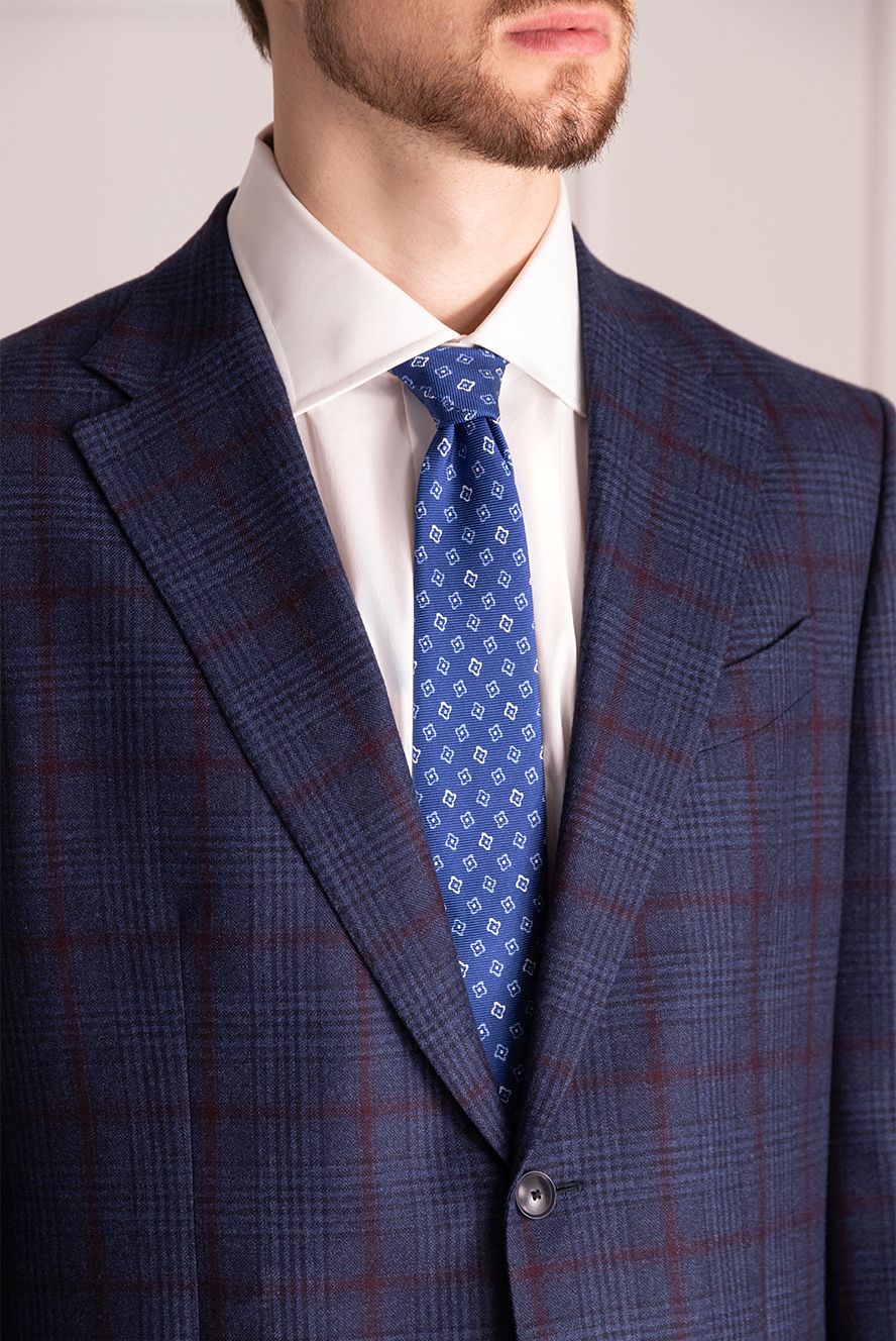 Corneliani чоловічі краватка з шовку синя чоловіча купити фото з цінами 153842