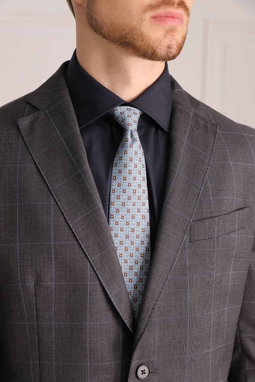 Corneliani чоловічі краватка з шовку сіра чоловіча купити фото з цінами 153849