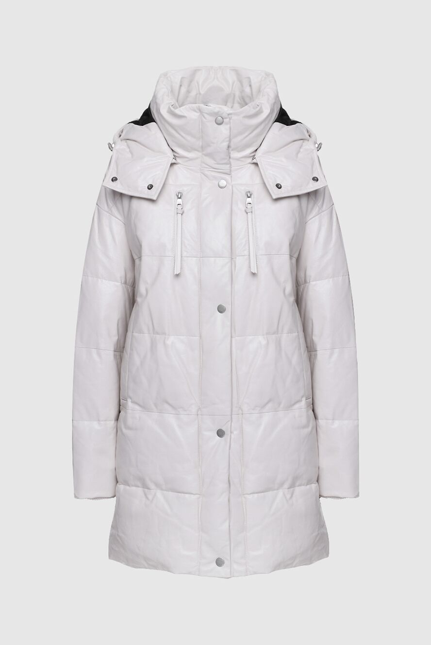 Intuition woman down jacket made of genuine leather, white for women buy with prices and photos 156031 - photo 1