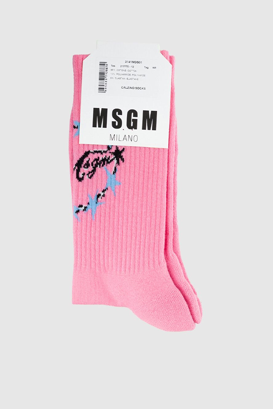 MSGM жіночі шкарпетки з бавовни рожеві жіночі купити фото з цінами 161429