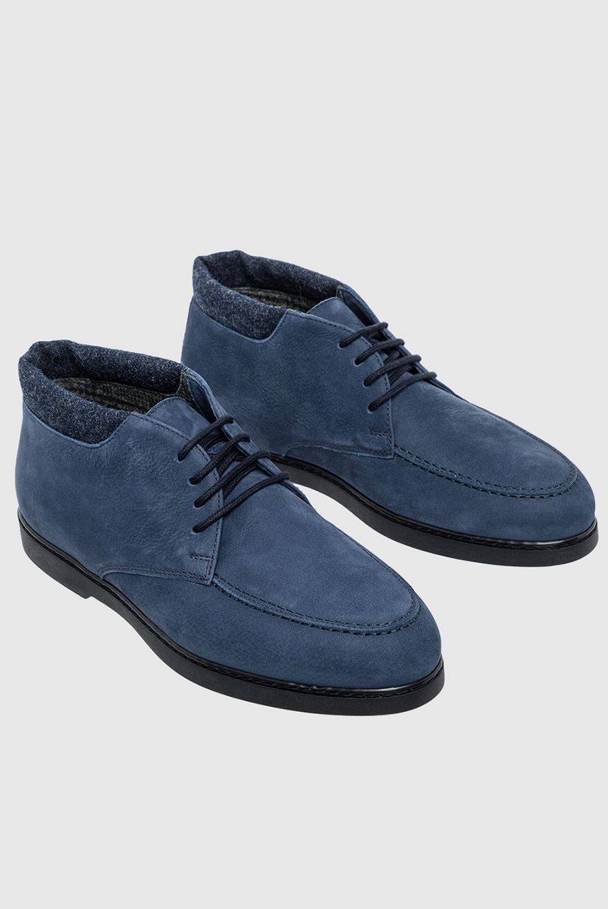 Doucal`s чоловічі чоловічі черевики з нубуку та текстилю сині купити фото з цінами 161842