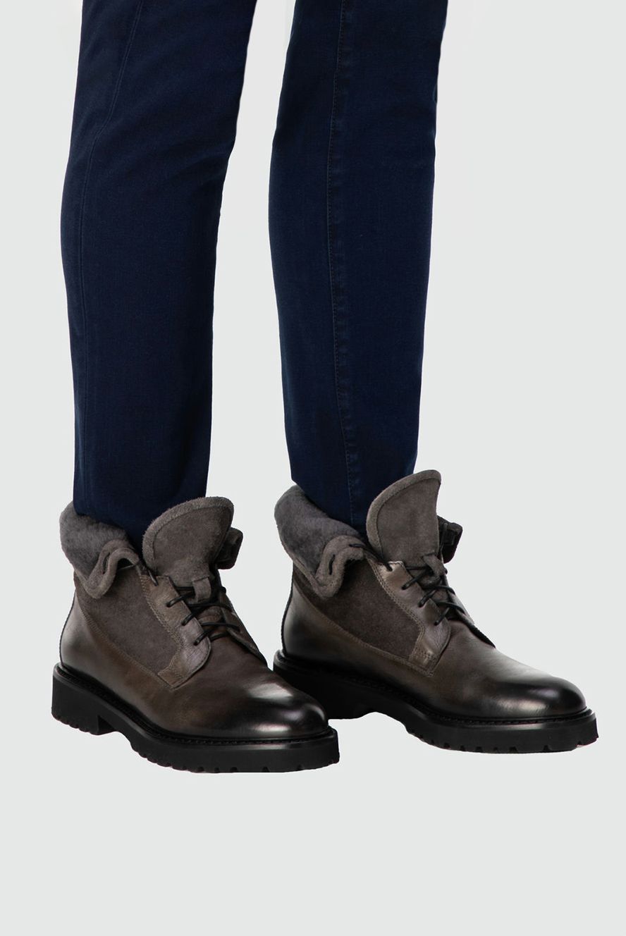 Doucal`s чоловічі чоловічі черевики зі шкіри сірі купити фото з цінами 161851