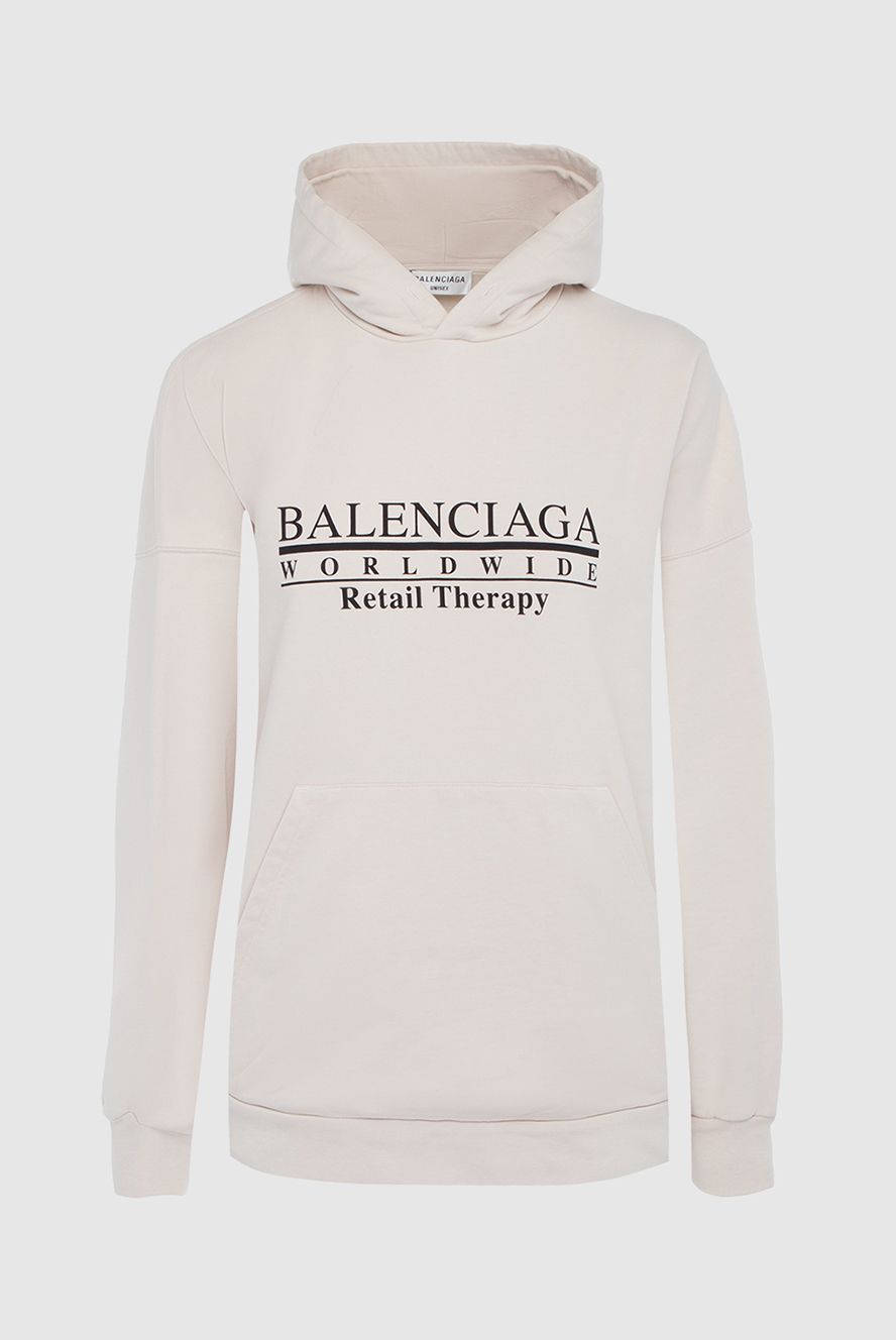 Balenciaga жіночі худі з бавовни жіноче бежеве купити фото з цінами 163893