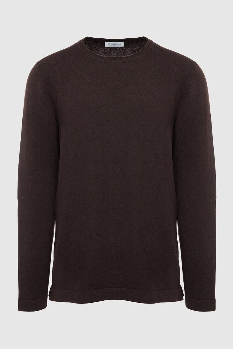 Gran Sasso brown wool and polyester jumper for men 165634 - photo 1