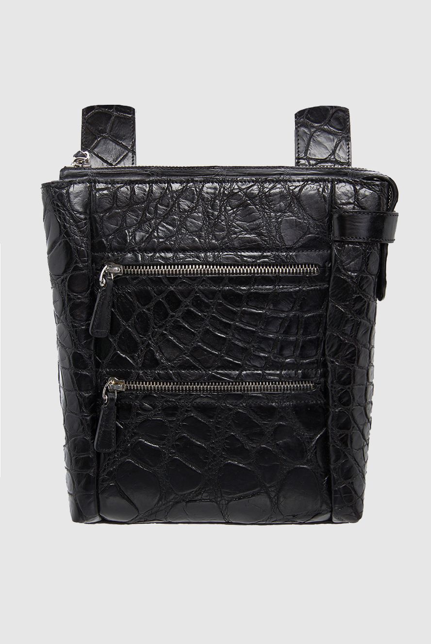 Tardini чоловічі сумка через плече зі шкіри крокодила чорна чоловіча купити фото з цінами 166013