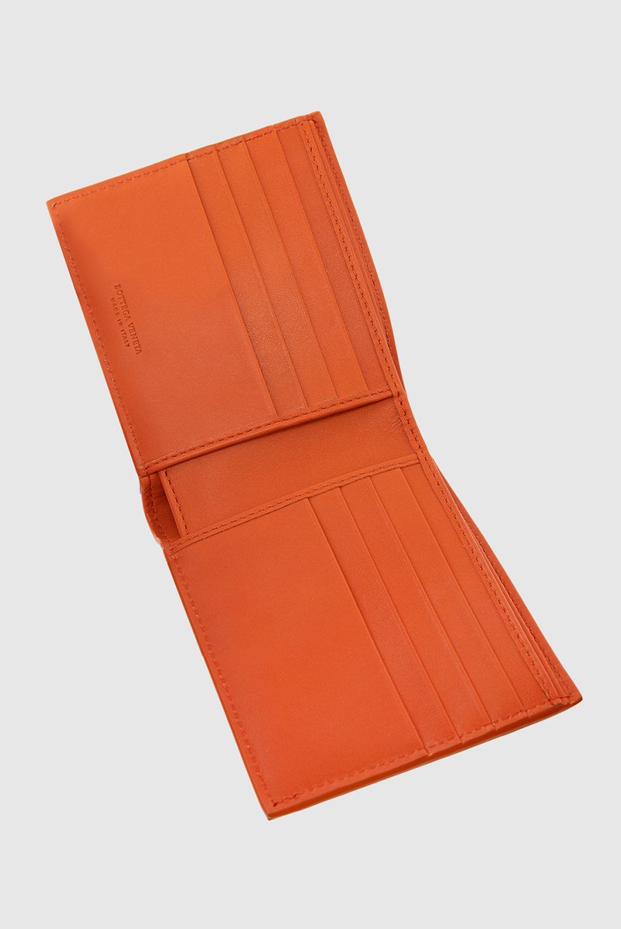 Bottega Veneta чоловічі портмоне зі шкіри оранжеве чоловіче купити фото з цінами 166501