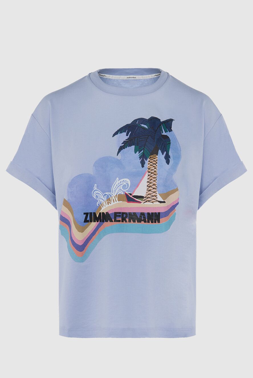 Zimmermann woman blue cotton t-shirt for women 167933 - photo 1