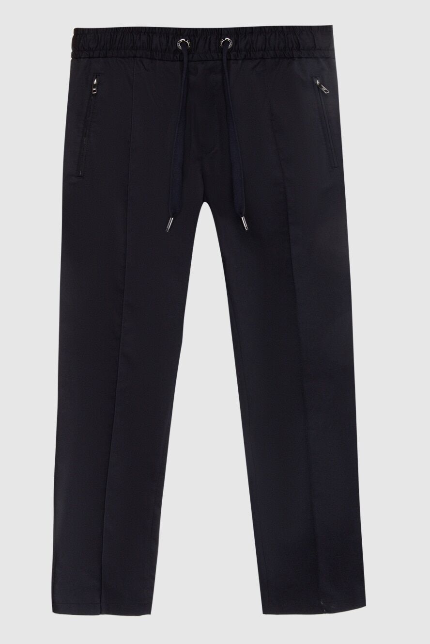Dolce & Gabbana мужские брюки из хлопка и эластана синие мужские купить с ценами и фото 168490 - фото 1