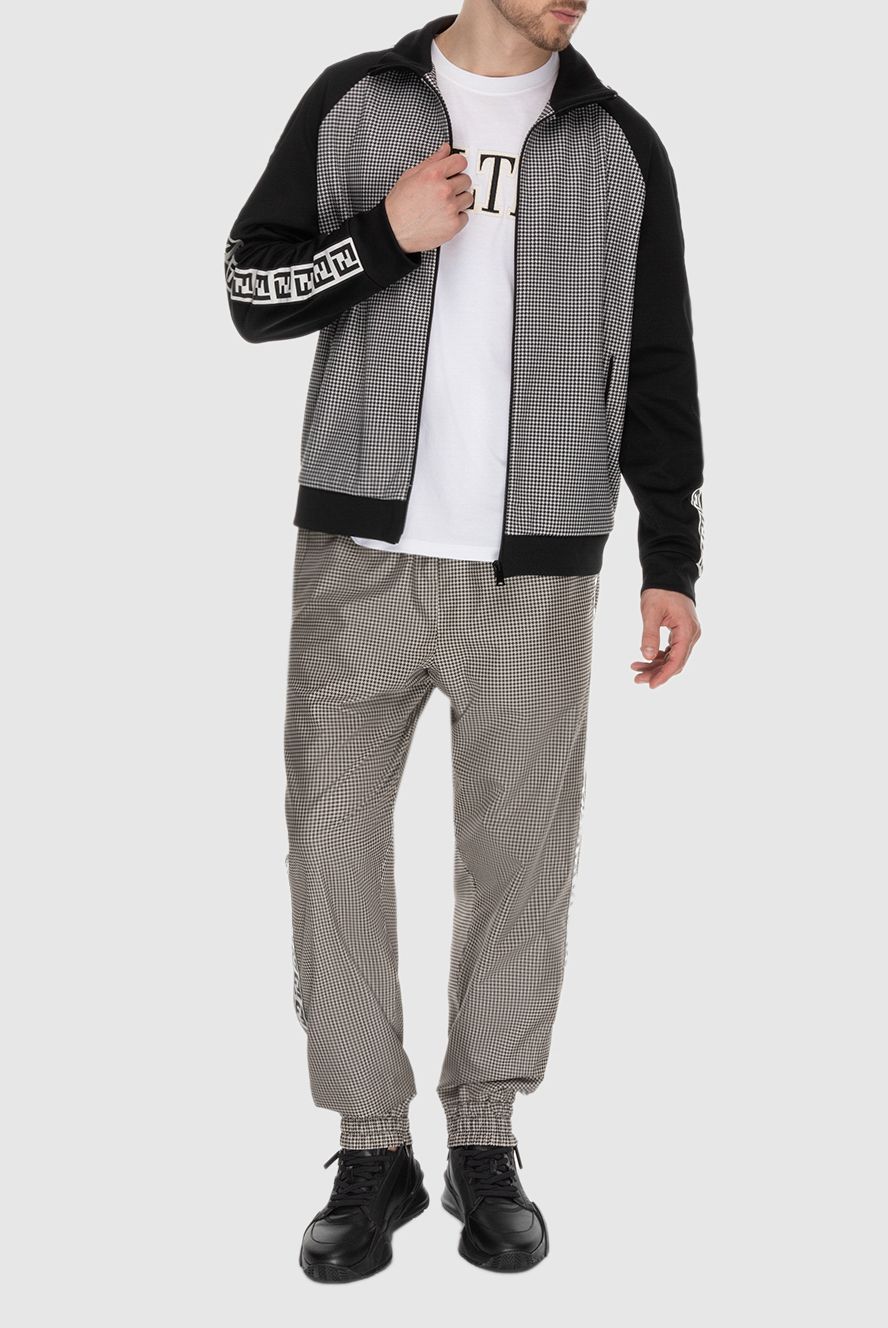 Fendi чоловічі костюм спортивний чоловічий з бавовни та поліестеру сірий купити фото з цінами 170194