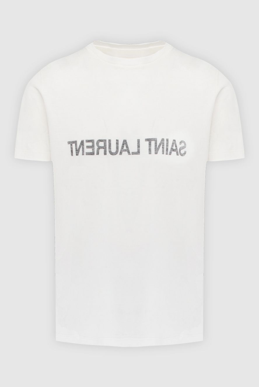 Saint Laurent чоловічі футболка з бавовни біла чоловіча купити фото з цінами 170567