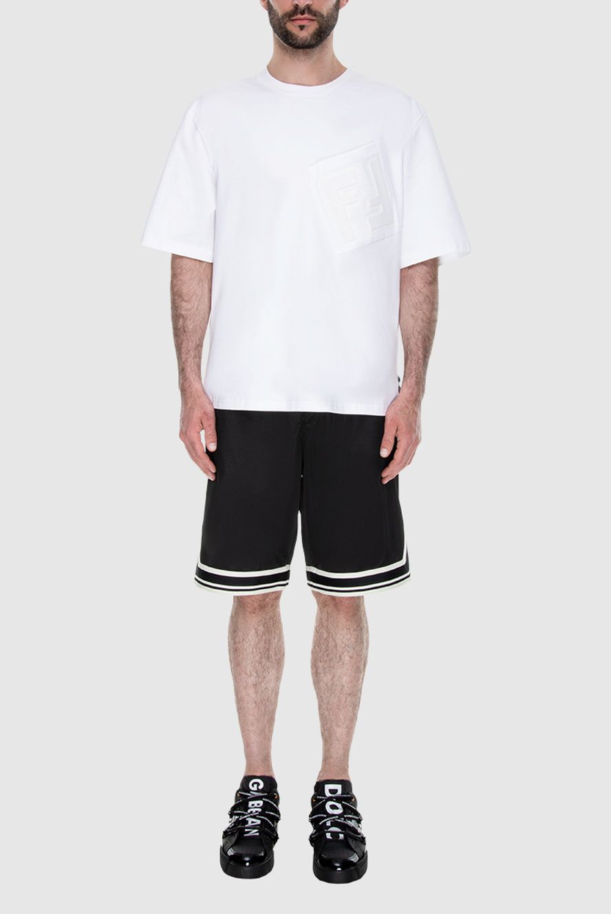 Fendi чоловічі футболка з бавовни біла чоловіча купити фото з цінами 170612