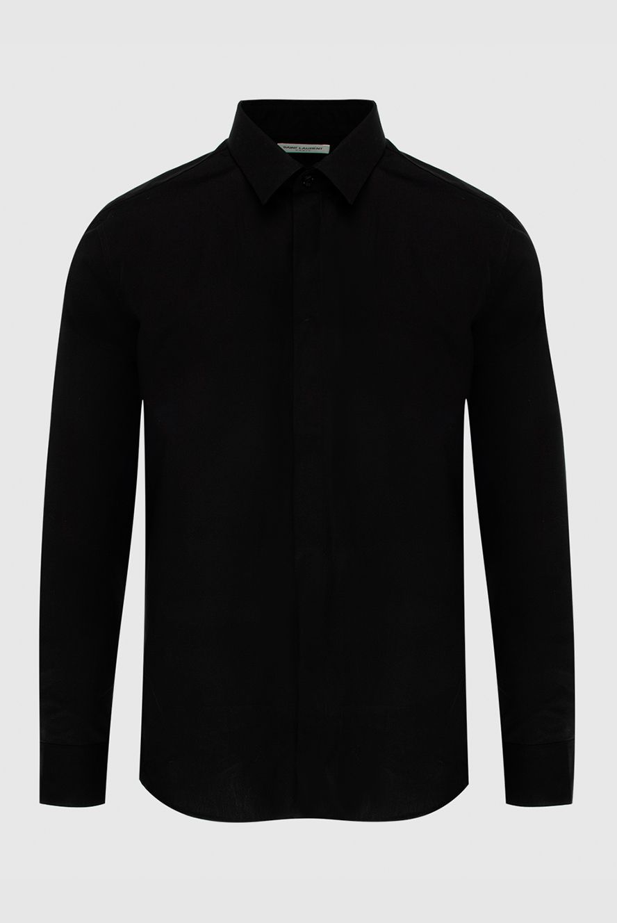 Saint Laurent чоловічі сорочка з бавовни чорна чоловіча купити фото з цінами 171131